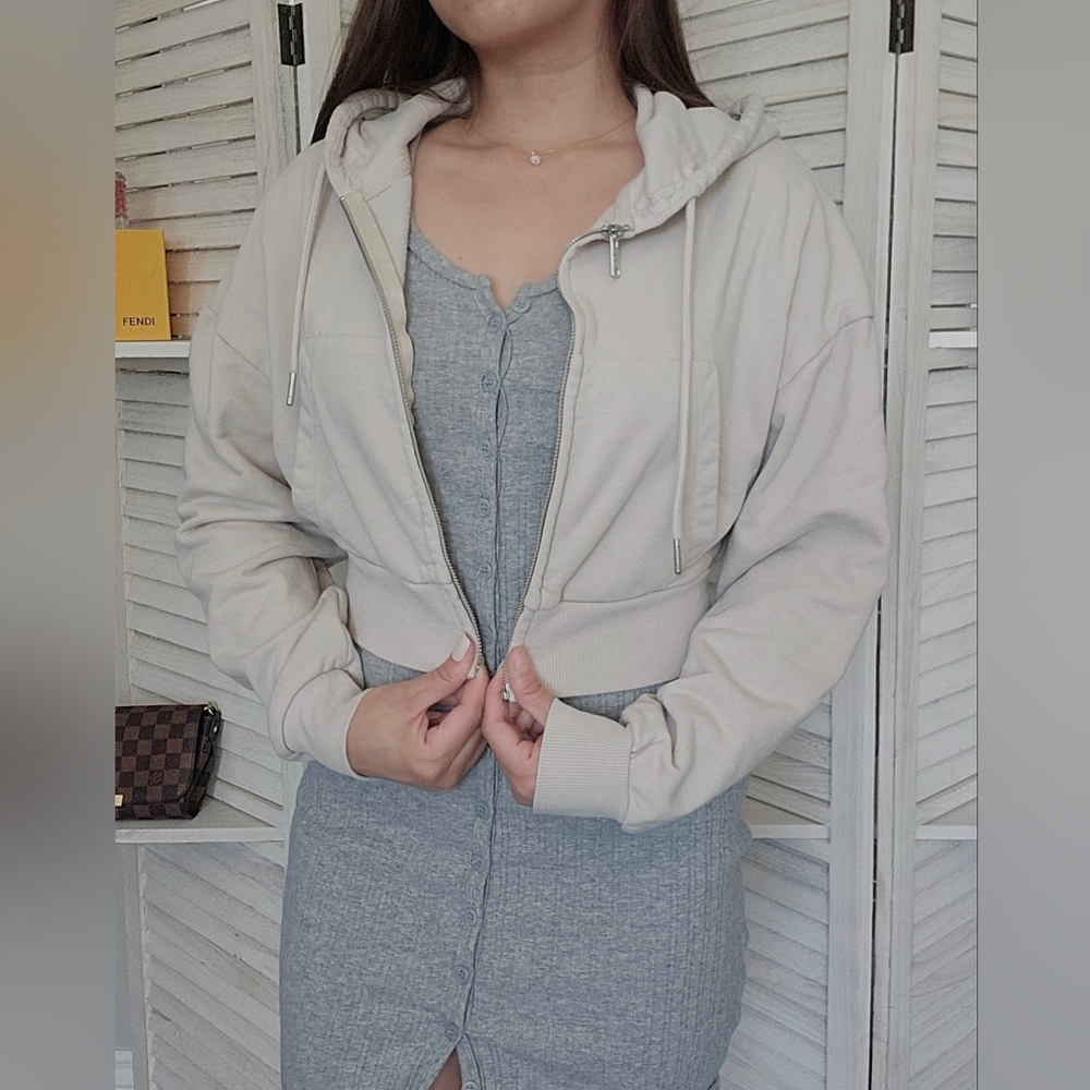 Crop top sweater hoodie